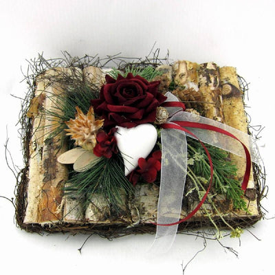 Grabgesteck Buch mit roten Rosen 30cm - Engel-Igor