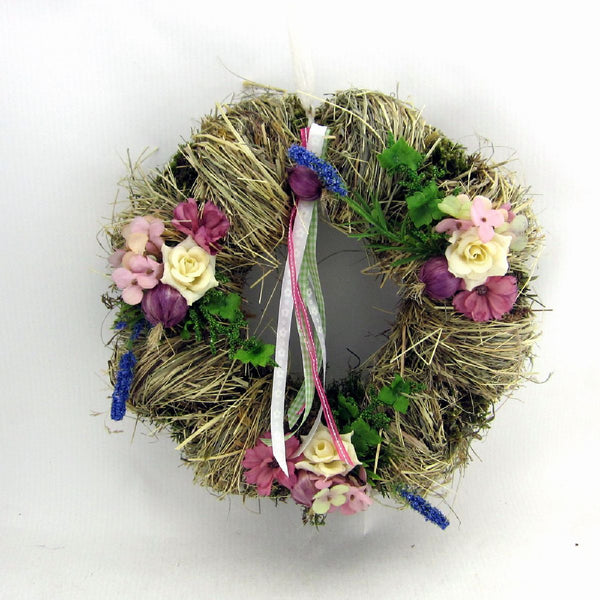 Knstlicher Frhlingskranz Mit Gnseblmchen & Lavendel  45 Cm Trkranz  Fr Ostern & Zuhause Ostern Deko Kranz
