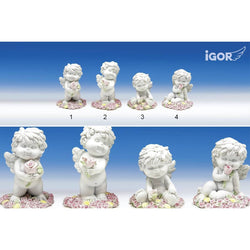 Glücksbringer Engel Igor auf Blütenherz