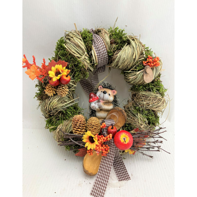 Türkranz mit Igel Ø 28 cm - Engel-Igor