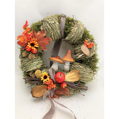 Türkranz mit Pilz Natur Ø 28 cm - Engel-Igor