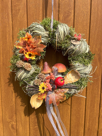 Türkranz mit Pilz Natur Ø 28 cm - Engel-Igor