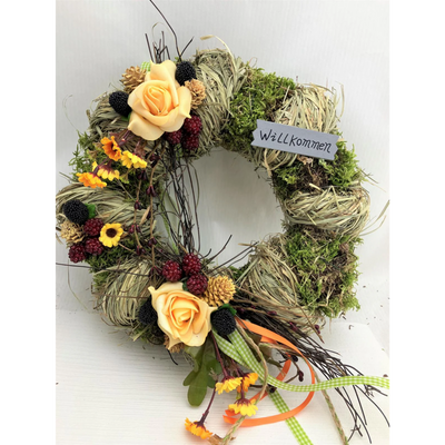 Türkranz mit Rosen Ø 28 cm - Engel-Igor