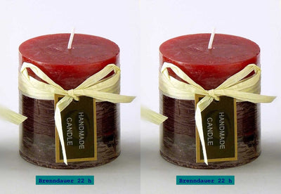 Stumpen Kerze 7 cm hoch - Blending Colors Bordo-Mix - Engel-Igor