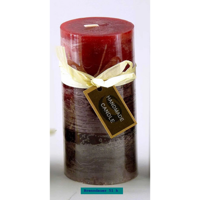 Stumpen Kerze 14 cm hoch - Rustic Colors Bordo-Mix - Engel-Igor