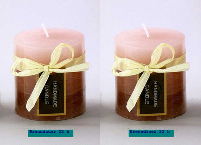 Stumpen Kerze 7 cm hoch - Blending Colors Altrosa-Mix - Engel-Igor