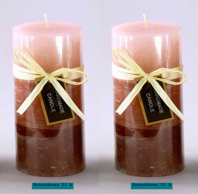 Stumpen Kerze 14 cm hoch - Blending Colors Altrosa-Mix - Engel-Igor