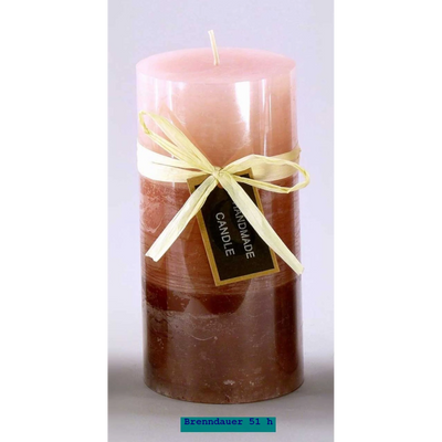 Stumpen Kerze 14 cm hoch - Blending Colors Altrosa-Mix - Engel-Igor