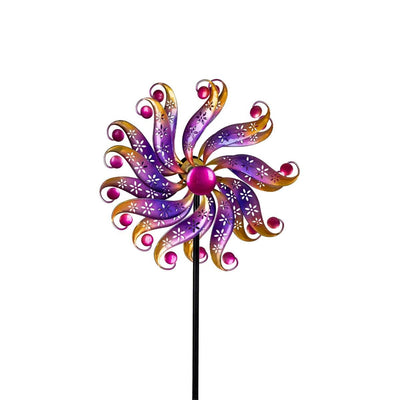 Windrad aus Metall mehrfarbig Ø 30 cm x 122 cm