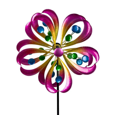 Windrad aus Metall mehrfarbig Ø 40 cm x 128 cm