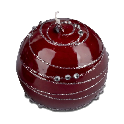 Ø 6 cm Echtwachskerze Kugelkerze Spirale