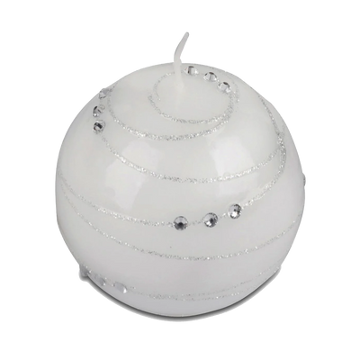 Ø 6 cm Echtwachskerze Kugelkerze Spirale