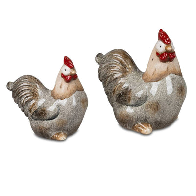 Deko Huehner aus Keramik