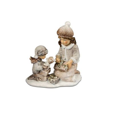 Nostalgische Winterkinder 9x9 cm