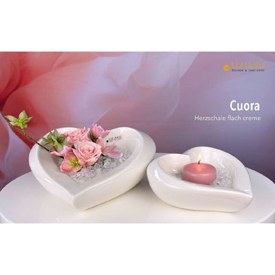 Herzschale Cuora creme - weiß