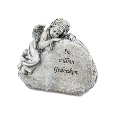 Grabengel liegend auf Stein