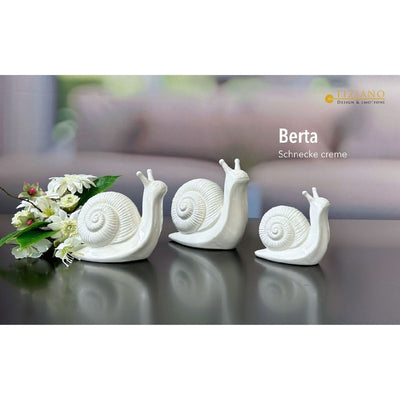 Schnecke Berta creme-weiß