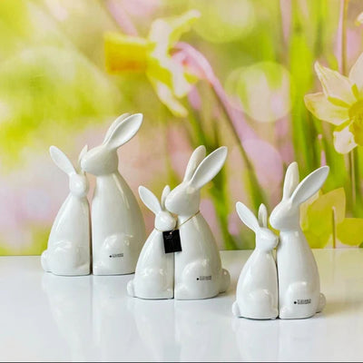 2er Set Hasenpaar Lorenzo – Cremeweiß