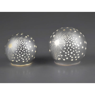 Dekokugel LED silber