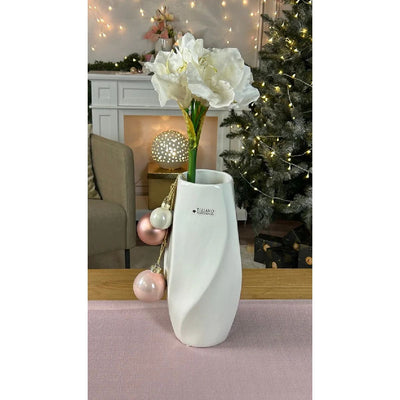 Straußvase Diolo  creme - weiß