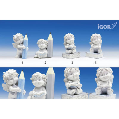 Engel Igor mit Bleistift oder auf Buch