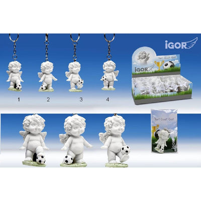 Engel Igor Schlüsselanhänger mit Fußball