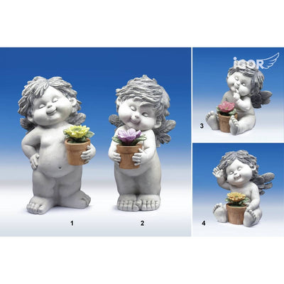 Engel Igor mit Blumentopf