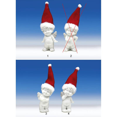 Glücksbringer Engel Igor mit Santa Mütze Gr. S