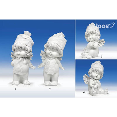 Engel Olga Winterengel mit Wollmütze