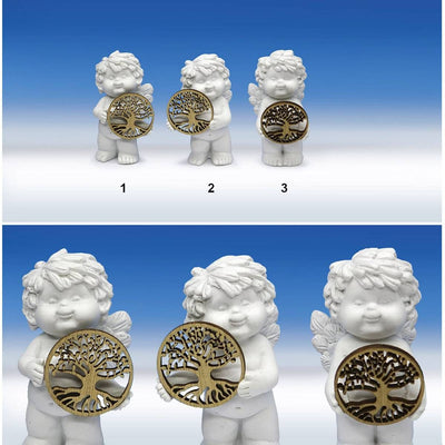 Engel Igor mit Holz Baum des Lebens