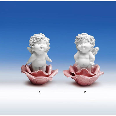 Engel Igor in Porzellan Blume