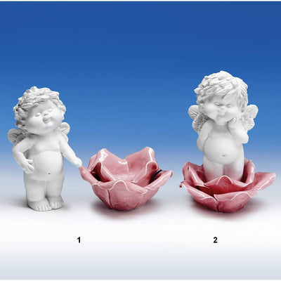 Engel Igor in Porzellan Blume