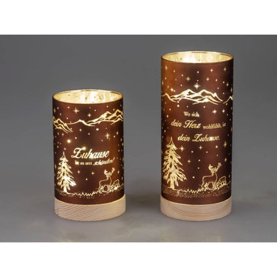 Dekolicht braun mit Spruch