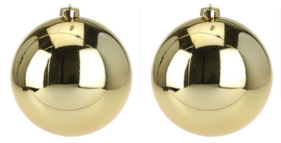 2 x Weihnachtskugel Gold Ø 20 cm