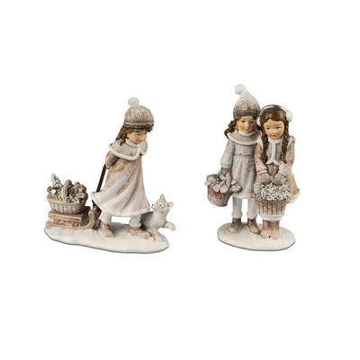 Figuren Winterkinder nostalgisch