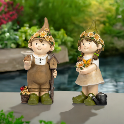 Gartenfiguren Sommerkinder stehend