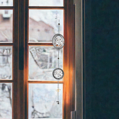 Deko Hänger Ginkgo Blatt Metall - Schwarz/Gold 70 cm