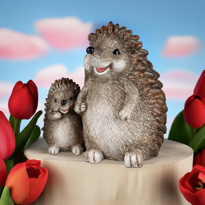 Igelpaar 15 cm handbemalt