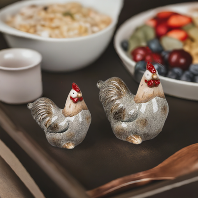 Deko Huehner aus Keramik